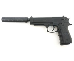 Galaxy, Пистолет Beretta 92 с глушителем (Black) G.052A SPRING - фото 15107
