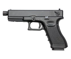 KJW, Пистолет Glock-18 с резьбой под глушитель CO2 GBB (Black) KP-18TBC.CO2-BK KP-18-TBC.CO2 - фото 15156