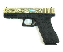 WE, Пистолет GLOCK-17 gen3 GGBB (бронза с гравировкой) WE-G001BOX-IV - фото 15914