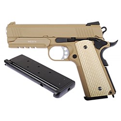 WE, Пистолет Desert Warrior 4.3 с рельсой GGBB (Tan) WE-E011-TN - фото 15943