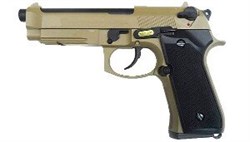 WE, Пистолет Beretta M92F с рельсой CO2 GBB (TAN) WE-M008-T-M9A1-CO2 / CP321(TAN) - фото 15970