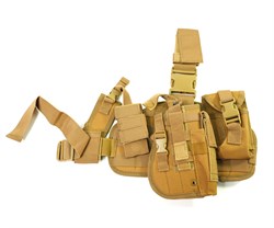 Кобура набедренная с платформой и подсумками (Tan) AS-HL0028T - фото 16418