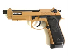 KJW, Пистолет Beretta M9 A1 с рельсой CO2 GBB (Tan)