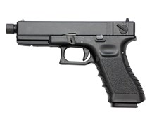 KJW, Пистолет Glock-18 с резьбой под глушитель CO2 GBB (Black)