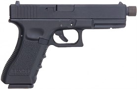 KJW, Пистолет Glock-17 с резьбой под глушитель GGBB (Black)
