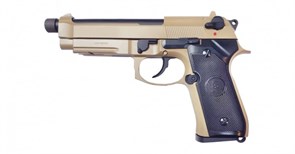 KJW, Пистолет Beretta M9 A1 с рельсой GGBB (Tan)