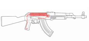 Проводка для АК74 под крышку ствольной коробки с ключом BTS provod_ak_ksk