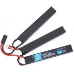 BlueMAX, АКБ 7.4V 3600mAh Li-Po 20C nunchacks (128x20x16) AC-Li-Po-102-MT
